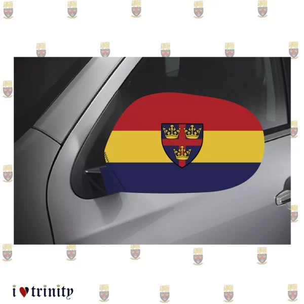Trinity College flag style side mirror cover-small_ILT_ILoveTrinity