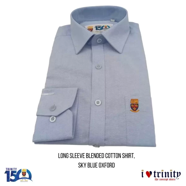 Men's long sleeve shirt with TCK Logo embroidery-Light Blue_ILT_ILoveTrinity (4)