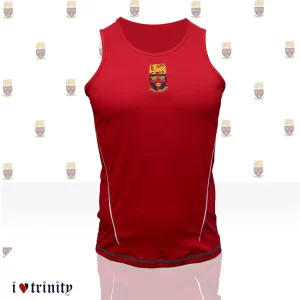 Men's Armcut T-shirt TCK Full Crest - Red._ILT_ILoveTrinity_1