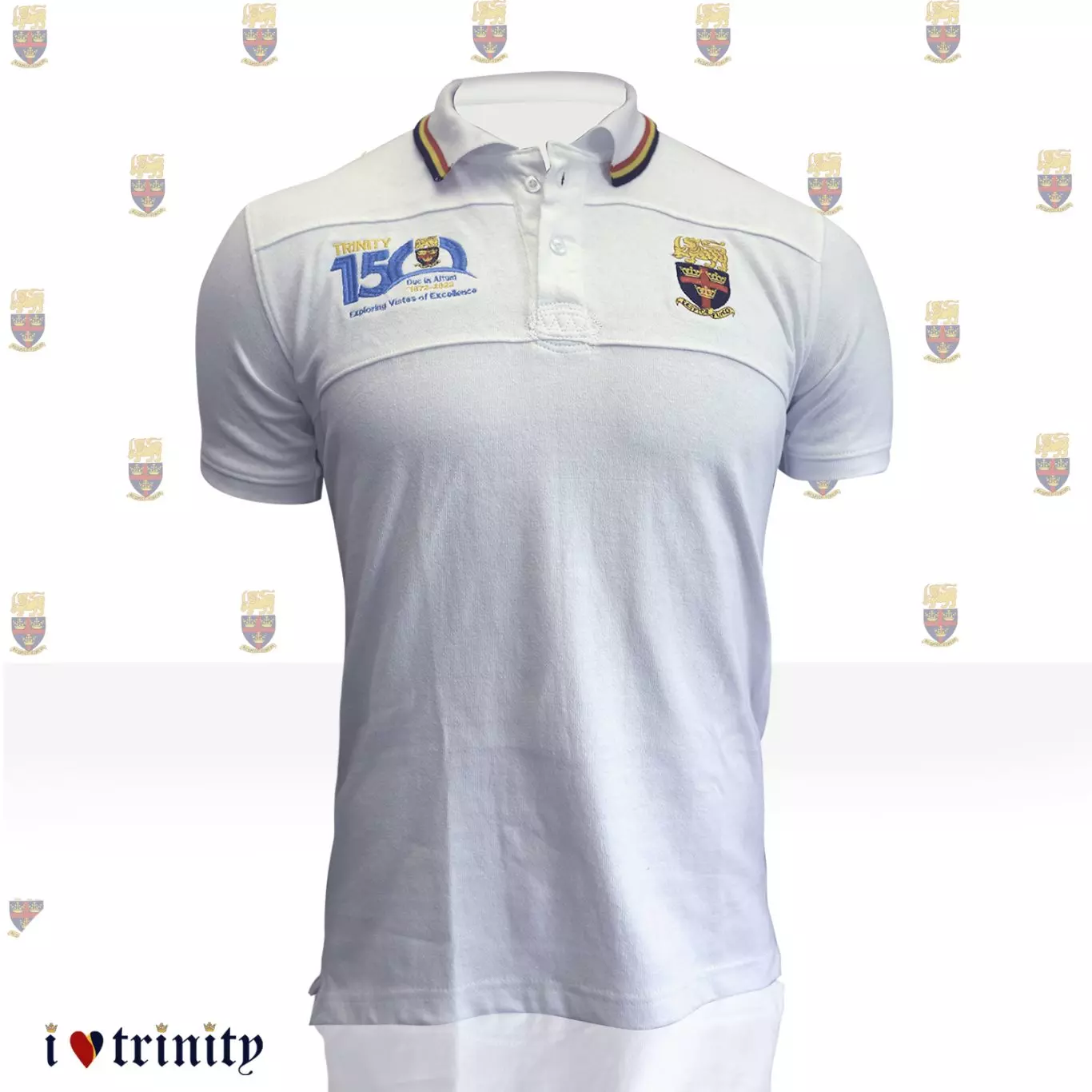 Men's Polo Double Jersey -White_TCK_ILT_ILoveTrinity (1)