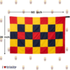 Tri Colour Checked Flag