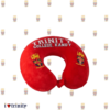 NECK PILLOW-TCK CREST PRINT - RED COLOR