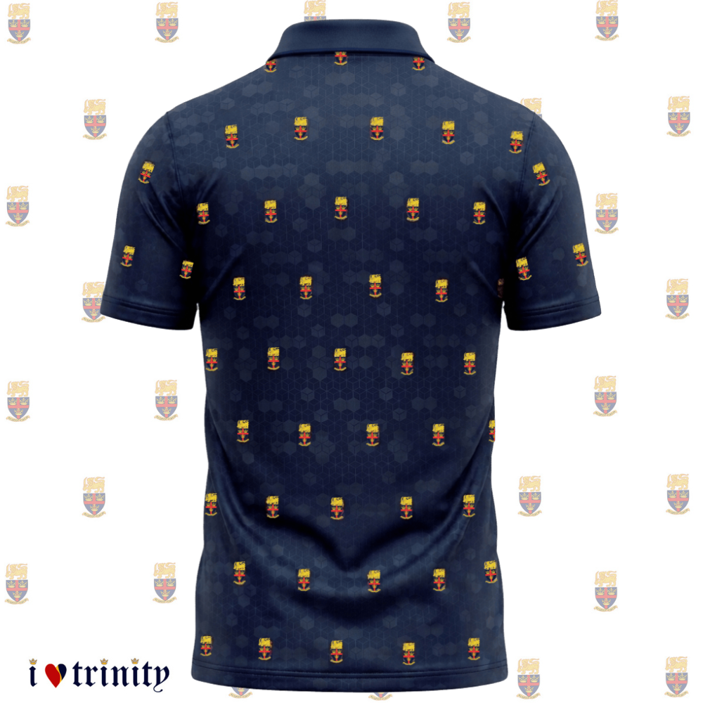 T SHIRT-3D PRINT WET LOOK FABRIC-NAVY COLOR2